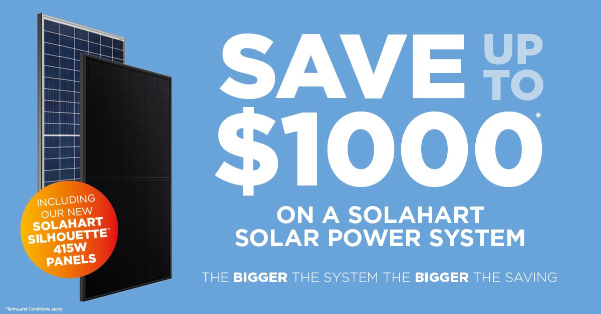Get up to 1000 off Solahart solar power tablet